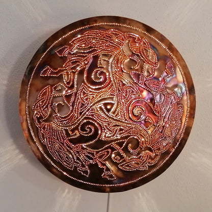 Celtic Horse Triskele Copper Lightmandala