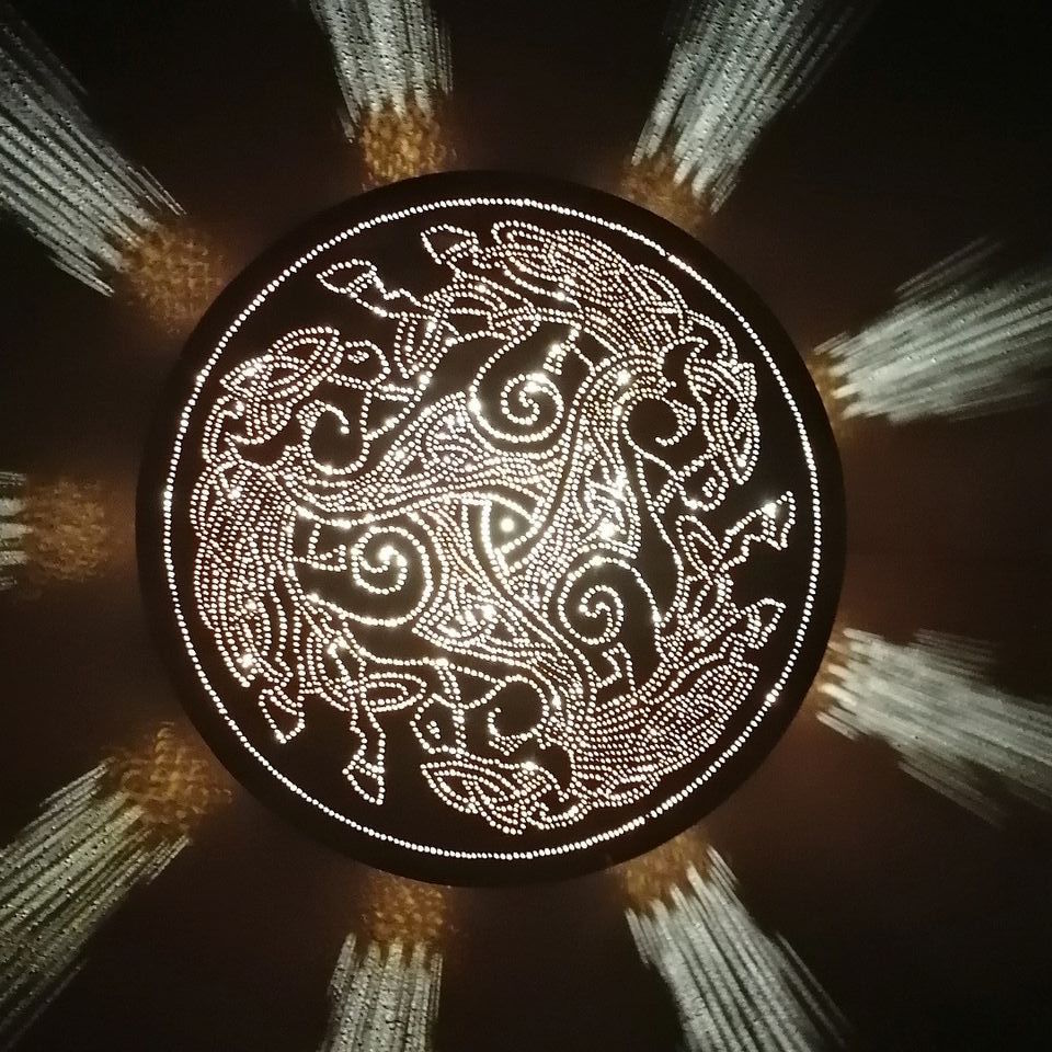 Celtic Horse Triskele Copper Lightmandala