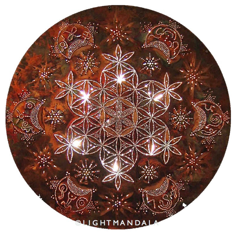 Freestyle Flower of Life Copper Lightmandala