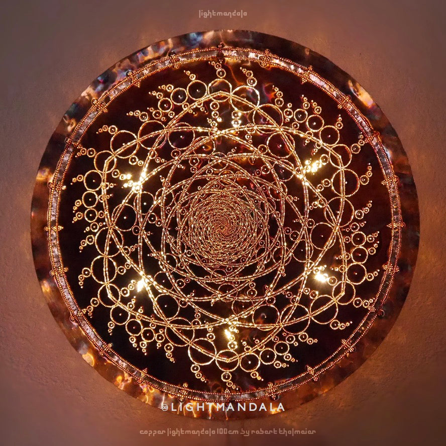 Golden Ratio Spiral Copper Lightmandala